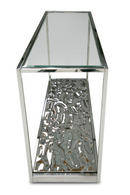 Clear Wave Glass Console Table | OROA Modern Braxton | Oroatrade.com
