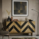 Gold Chevron Sideboard | OROA Modern Perret