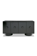 Black Wave Glass 4-Door Sideboard | OROA Modern Calexico | Oroatrade.com