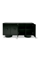 Black Wave Glass 4-Door Sideboard | OROA Modern Calexico | Oroatrade.com