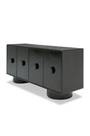 Black Wave Glass 4-Door Sideboard | OROA Modern Calexico | Oroatrade.com