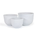 White Concrete Planter Set (3) | OROA Modern Goliad