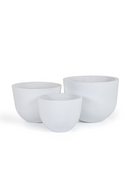 White Concrete Planter Set (3) | OROA Modern Goliad | Oroatrade.com
