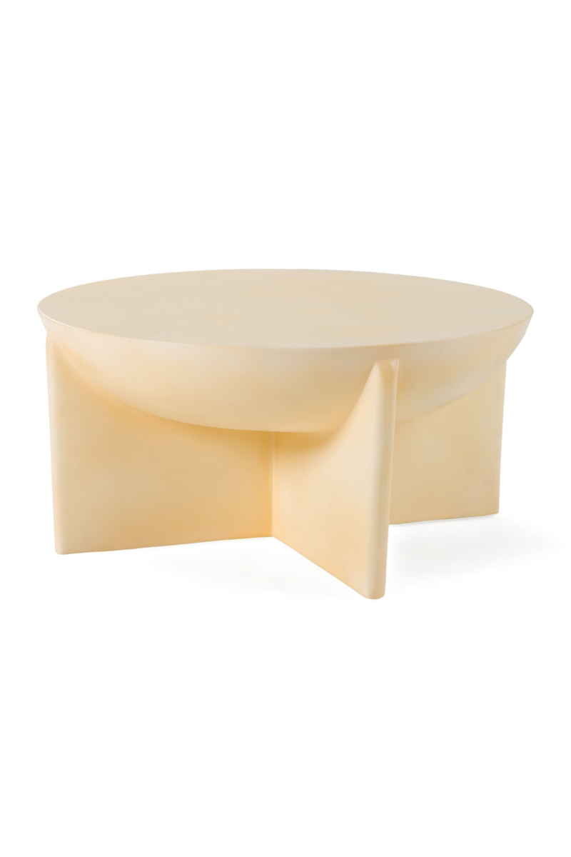 Beige Concrete Round Coffee Table | OROA Modern Elsa | Oroatrade.com