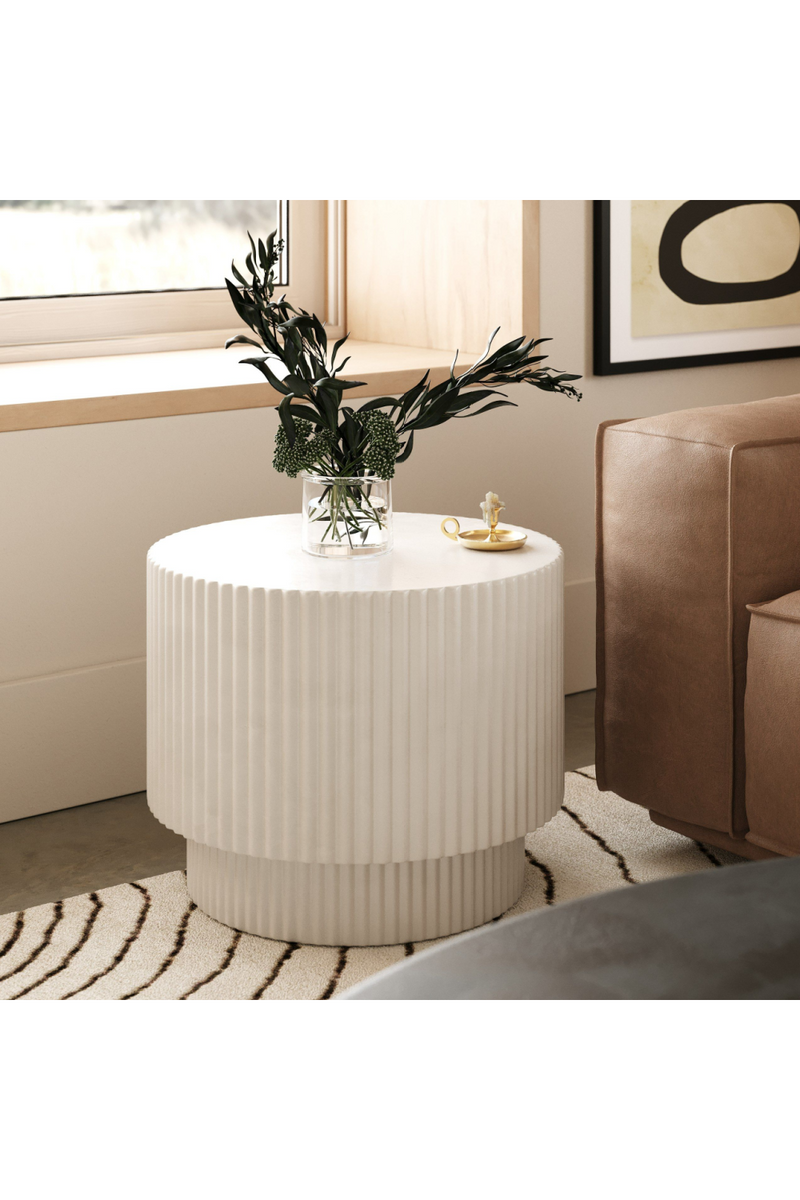 Concrete Round End Table | OROA Modern Gruver | Oroatrade.com