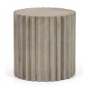 Ribbed Cylindrical End Table | OROA Modern Evadale