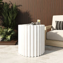 Ribbed Cylindrical End Table | OROA Modern Evadale