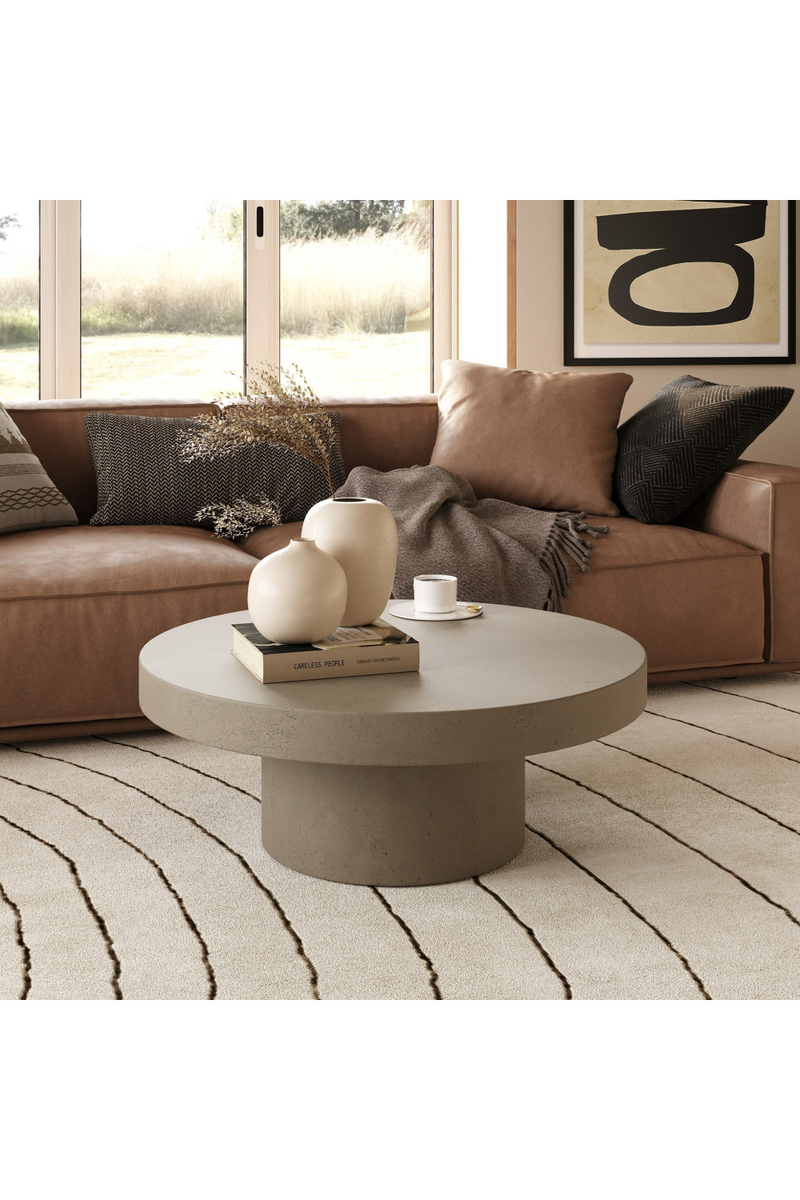 Round Concrete Coffee Table | OROA Modern Morley | Oroatrade.com