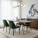 Antique Brass Legged Dining Table | OROA Modern Marcia