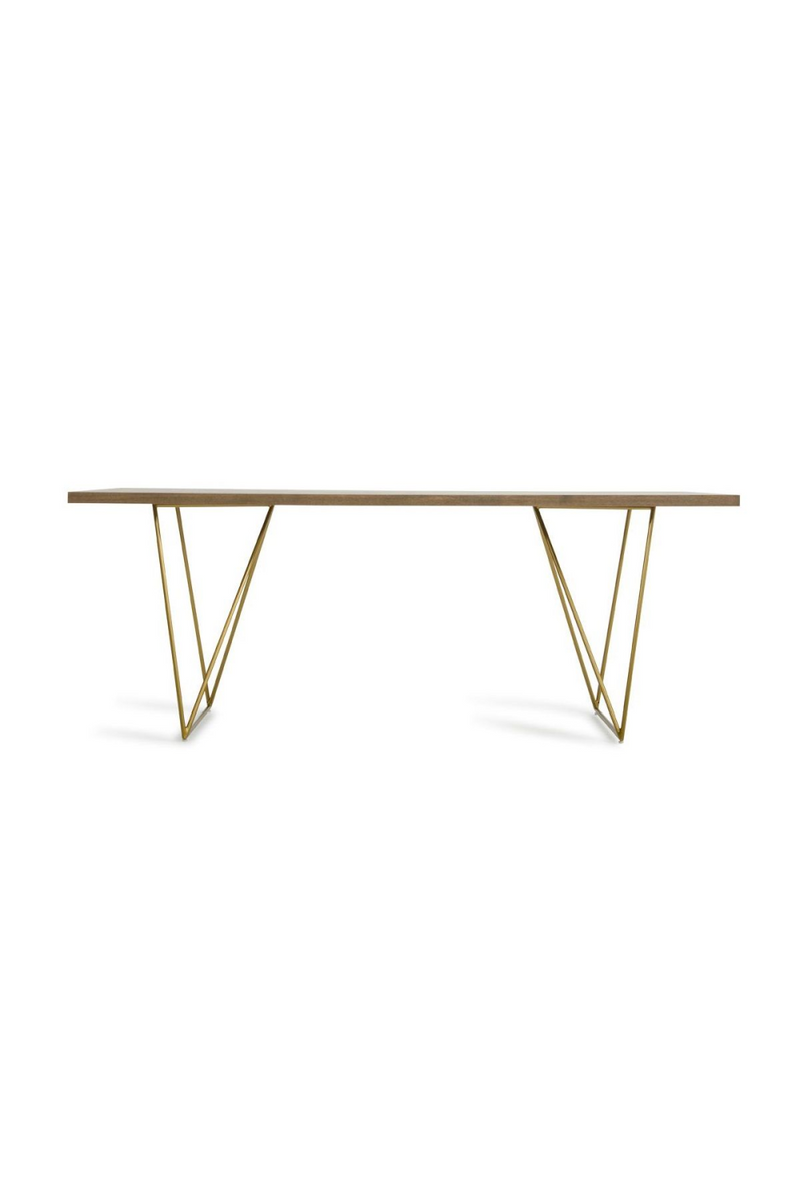 Antique Brass Legged Dining Table | OROA Modern Marcia | Oroatrade.com