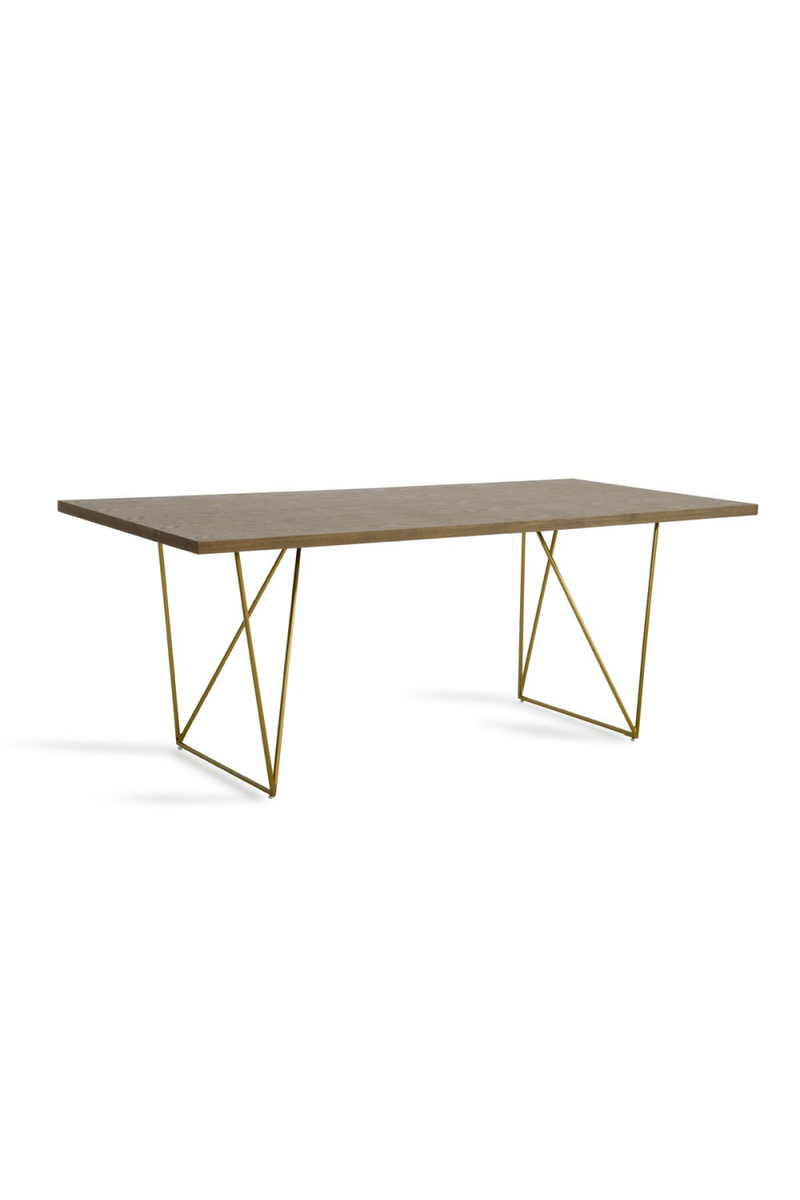 Antique Brass Legged Dining Table | OROA Modern Marcia | Oroatrade.com