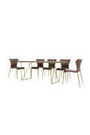 Antique Brass Legged Dining Table | OROA Modern Marcia | Oroatrade.com