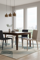 Gray Vegan Leather Dining Chairs (2) | OROA Modern Hyla | Oroatrade.com