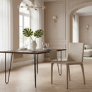Gray Vegan Leather Dining Chairs (2) | OROA Modern Hyla