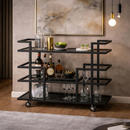 Black Stainless Steel Wine Rack | OROA Modern Deakin