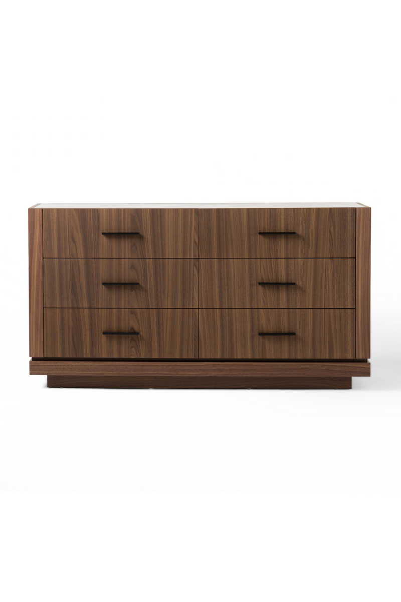 6-Drawer Walnut Dresser | OROA Modern Bailey | Oroatrade.com