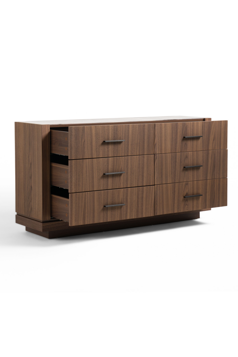 6-Drawer Walnut Dresser | OROA Modern Bailey | Oroatrade.com