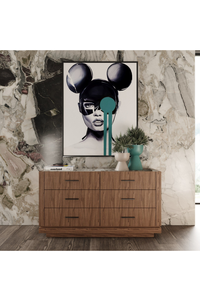 6-Drawer Walnut Dresser | OROA Modern Bailey | Oroatrade.com