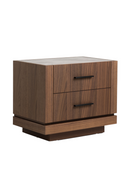 2-Drawer Walnut Nightstand | OROA Modern Bailey | Oroatrade.com