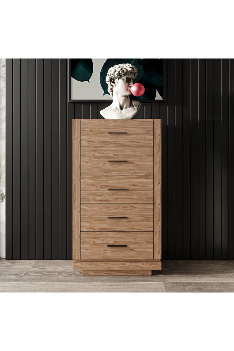 5-Drawer Walnut Chest | OROA Modern Bailey | Oroatrade.com