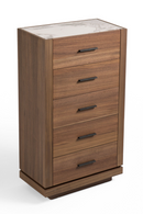 5-Drawer Walnut Chest | OROA Modern Bailey