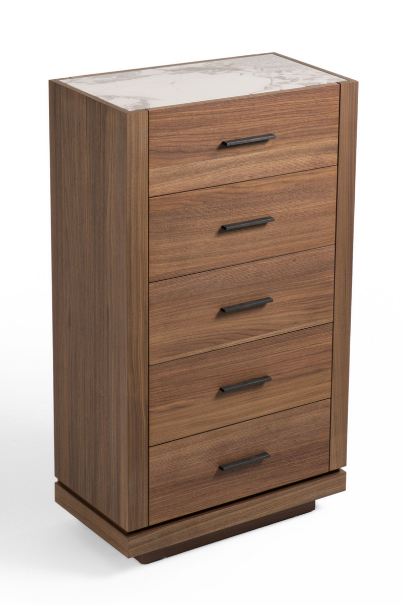 5-Drawer Walnut Chest | OROA Modern Bailey