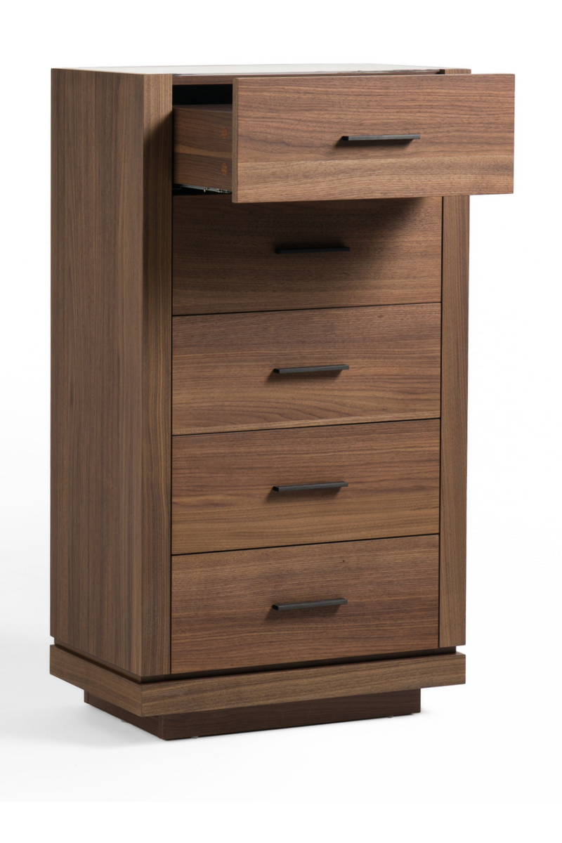 5-Drawer Walnut Chest | OROA Modern Bailey | Oroatrade.com