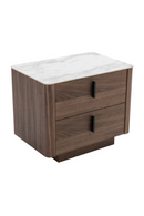 2-Drawer Walnut Nightstand | OROA Modern Chelton | Oroatrade.com