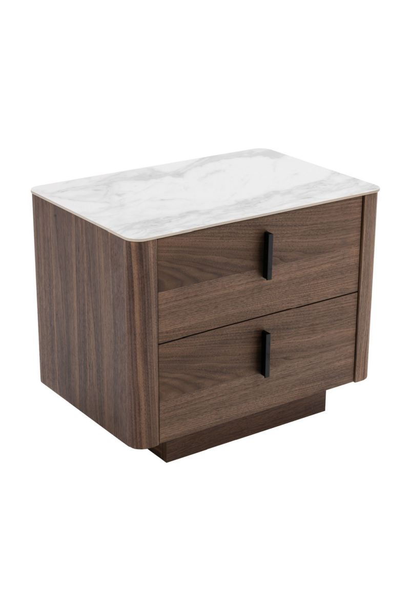 2-Drawer Walnut Nightstand | OROA Modern Chelton | Oroatrade.com