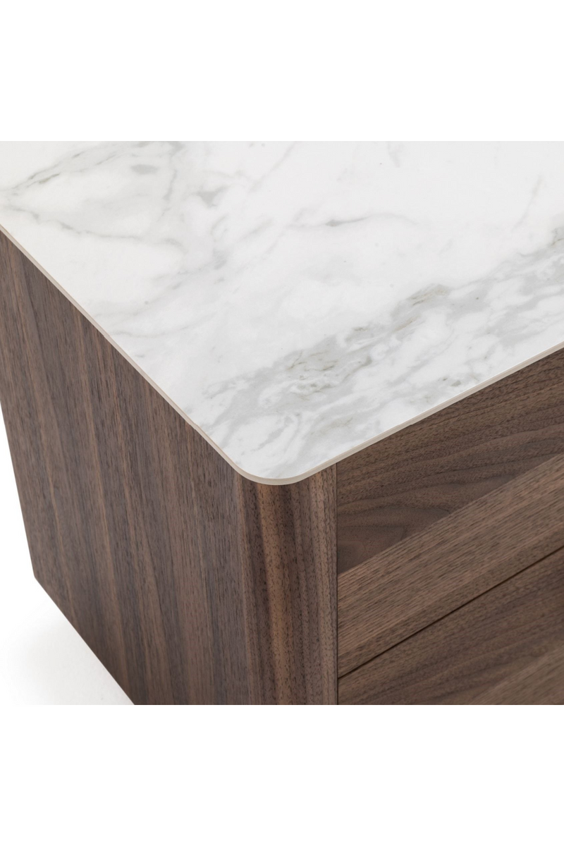 2-Drawer Walnut Nightstand | OROA Modern Chelton | Oroatrade.com