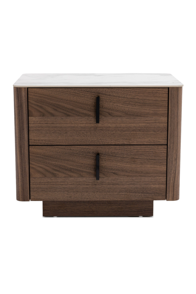 2-Drawer Walnut Nightstand | OROA Modern Chelton | Oroatrade.com