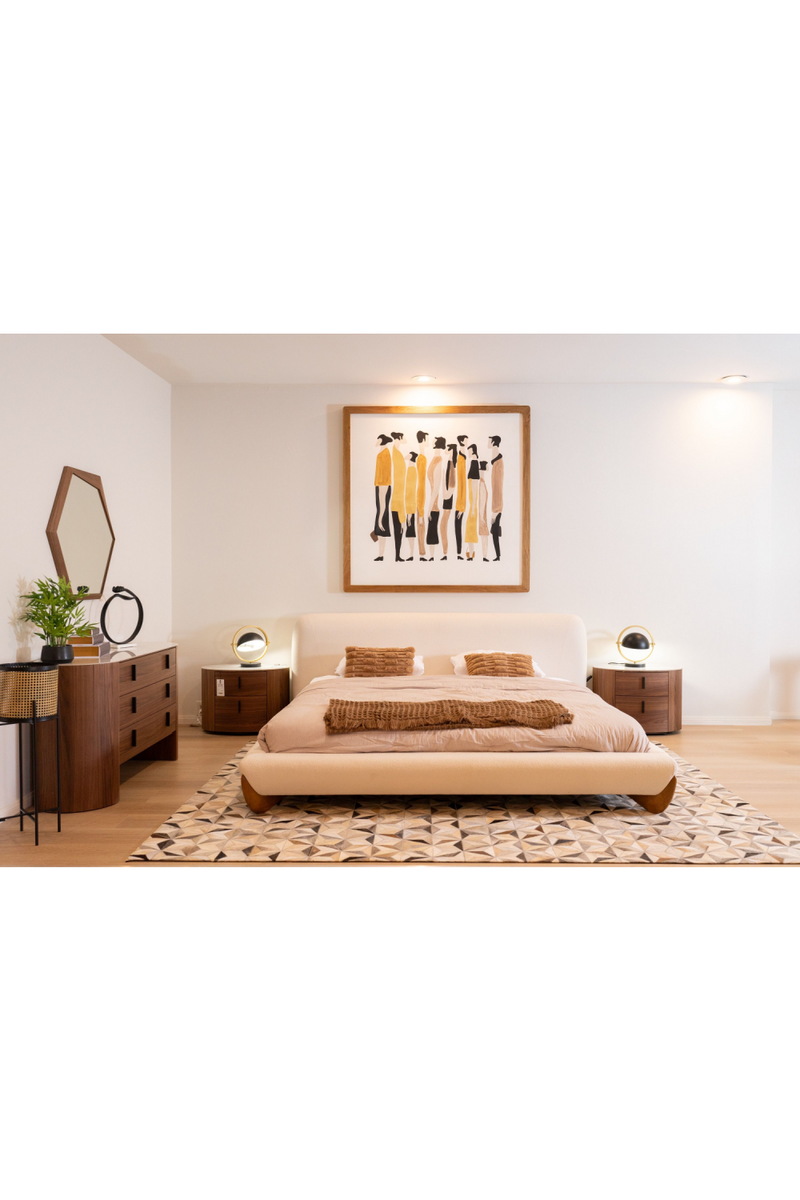 2-Drawer Walnut Nightstand | OROA Modern Chelton | Oroatrade.com