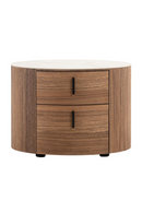 2-Drawer Walnut Nightstand | OROA Modern Chelton | Oroatrade.com