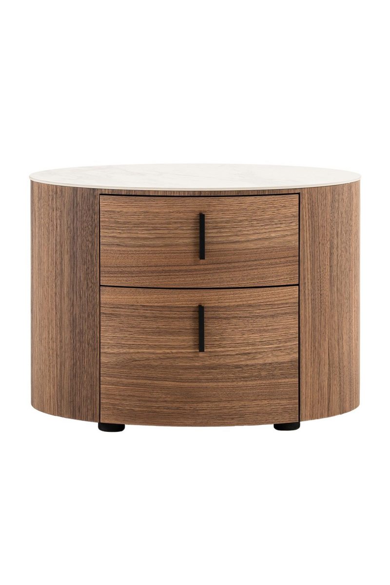 2-Drawer Walnut Nightstand | OROA Modern Chelton | Oroatrade.com
