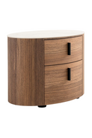 2-Drawer Walnut Nightstand | OROA Modern Chelton | Oroatrade.com