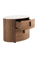 2-Drawer Walnut Nightstand | OROA Modern Chelton | Oroatrade.com