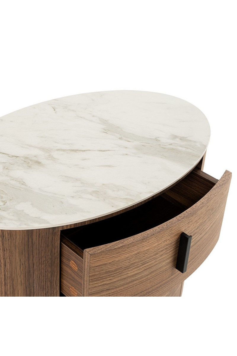 2-Drawer Walnut Nightstand | OROA Modern Chelton | Oroatrade.com