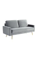 Gray Velvet 2-Seater Sofa | OROA Modern Huffine | Oroatrade.com