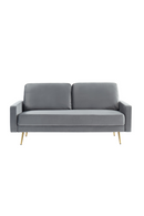 Gray Velvet 2-Seater Sofa | OROA Modern Huffine | Oroatrade.com