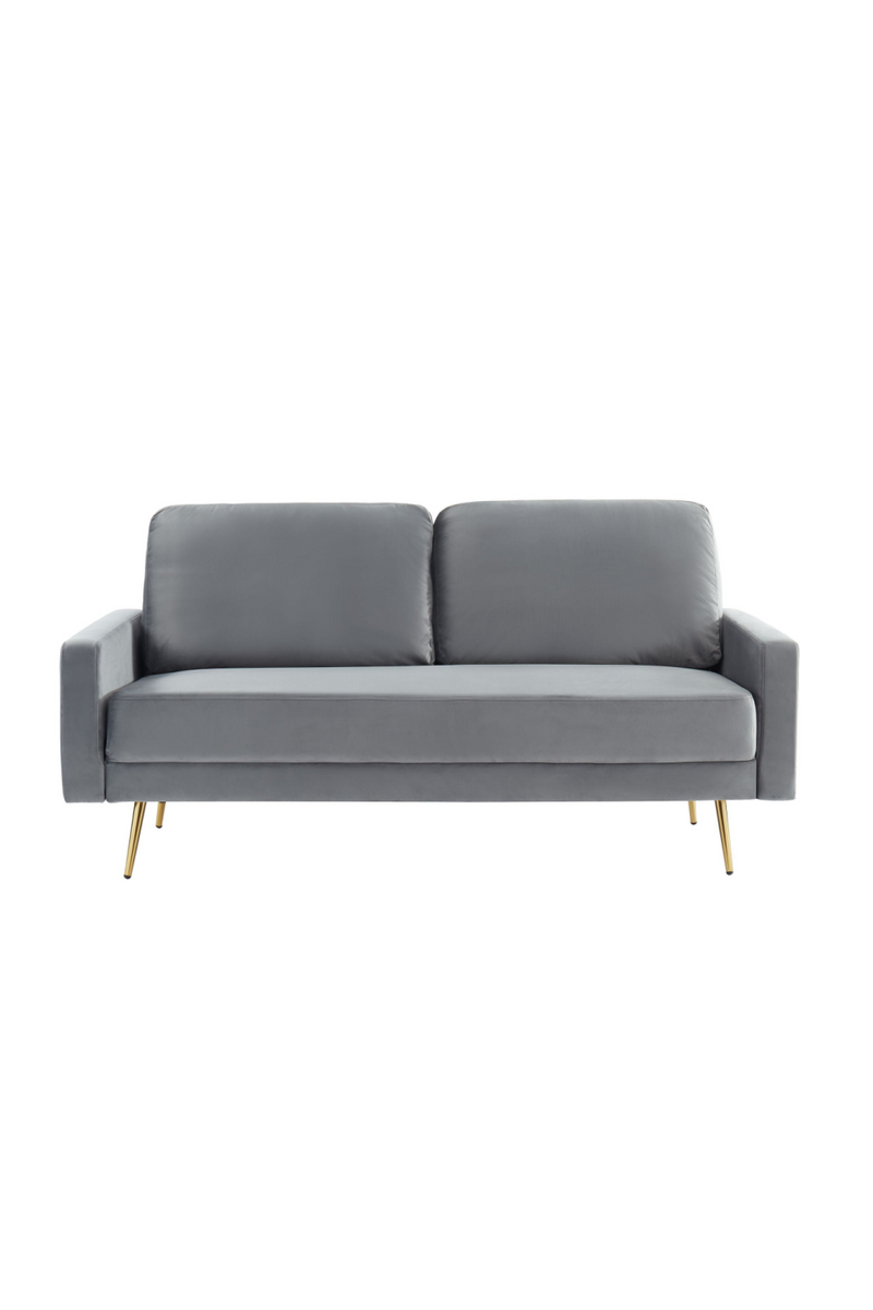 Gray Velvet 2-Seater Sofa | OROA Modern Huffine | Oroatrade.com