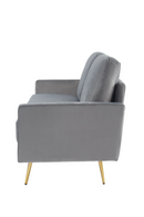 Gray Velvet 2-Seater Sofa | OROA Modern Huffine | Oroatrade.com