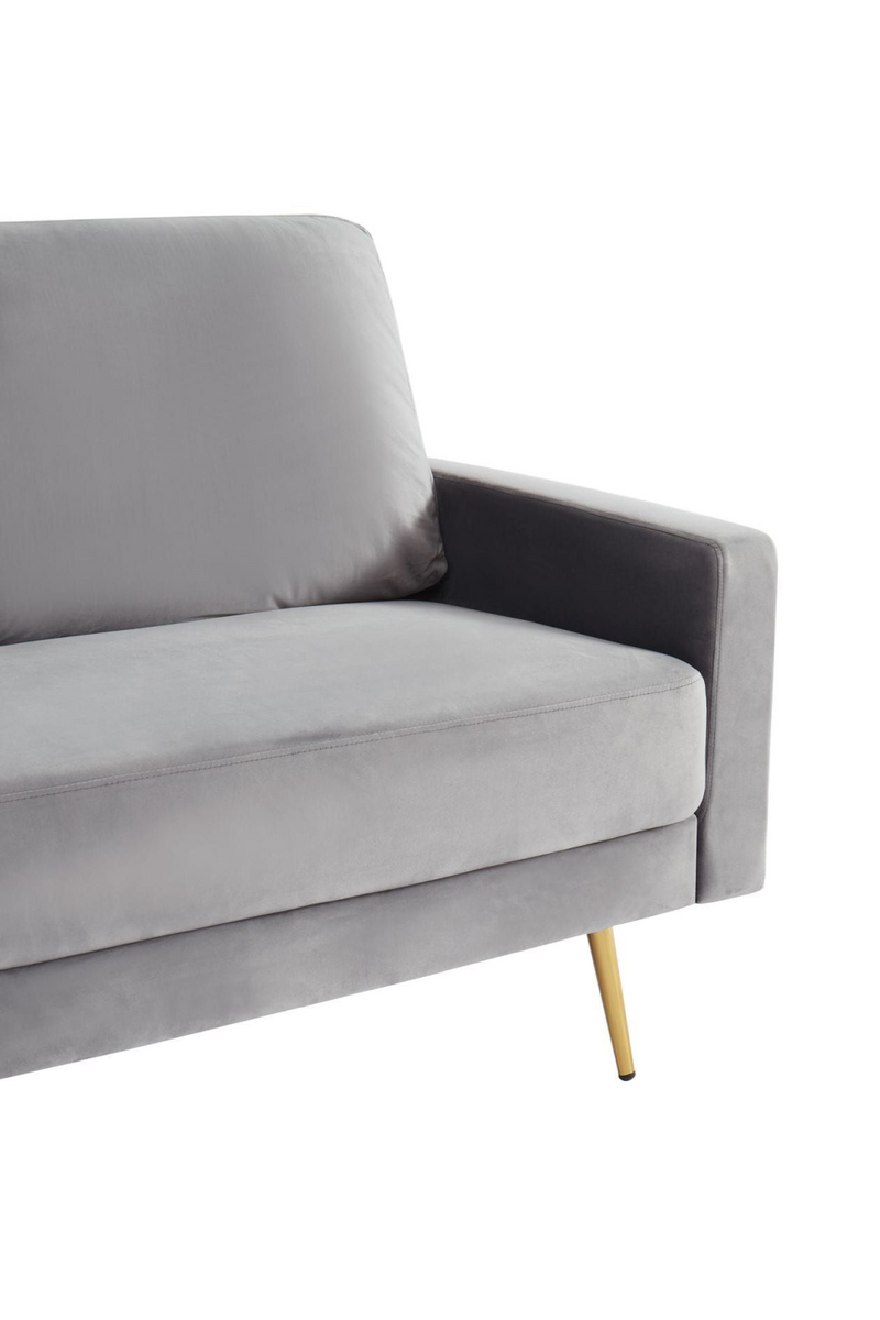 Gray Velvet 2-Seater Sofa | OROA Modern Huffine | Oroatrade.com