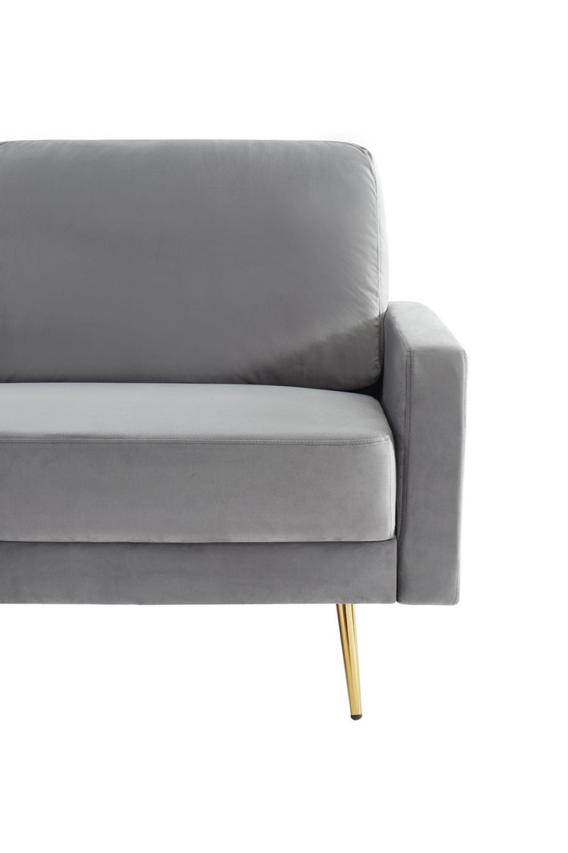 Gray Velvet 2-Seater Sofa | OROA Modern Huffine | Oroatrade.com