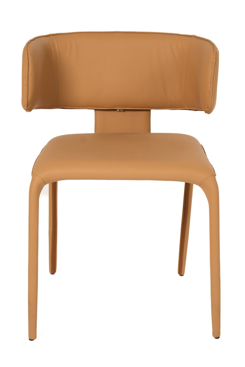 Contoured-Back Vegan Leather Dining Chair | OROA Modern Odessa | Oroatrade.com