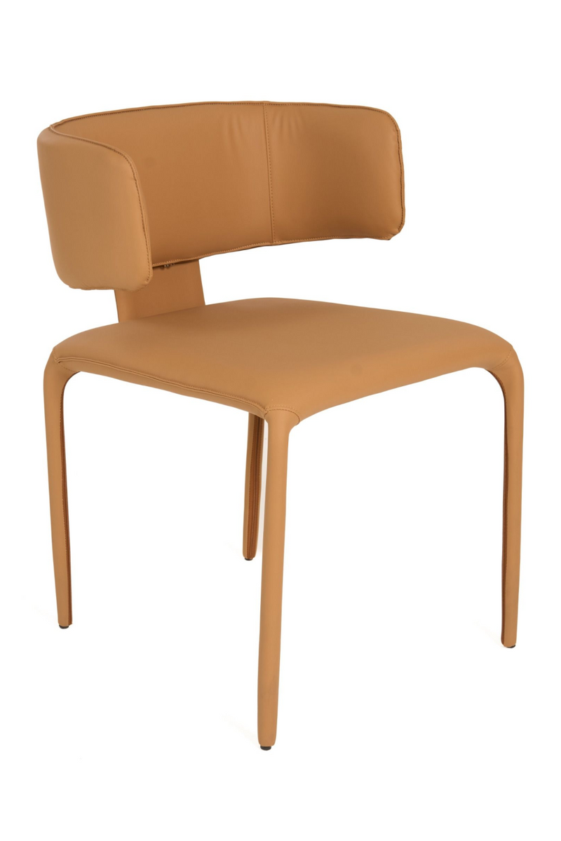 Contoured-Back Vegan Leather Dining Chair | OROA Modern Odessa | Oroatrade.com