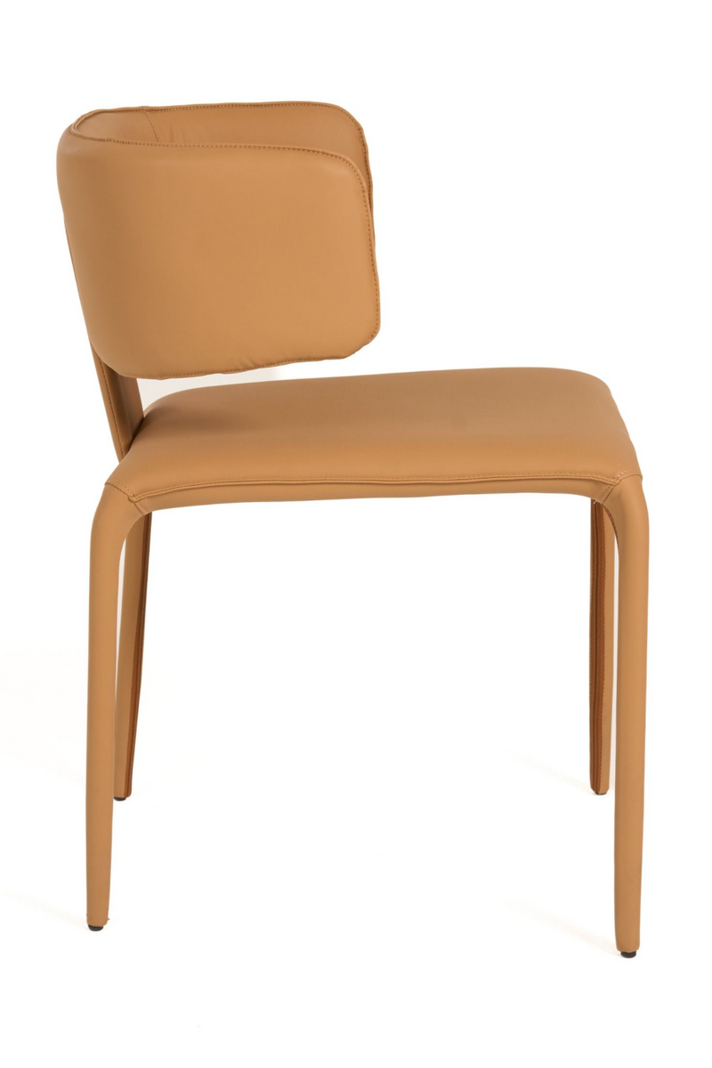 Contoured-Back Vegan Leather Dining Chair | OROA Modern Odessa | Oroatrade.com