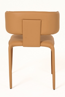 Contoured-Back Vegan Leather Dining Chair | OROA Modern Odessa | Oroatrade.com
