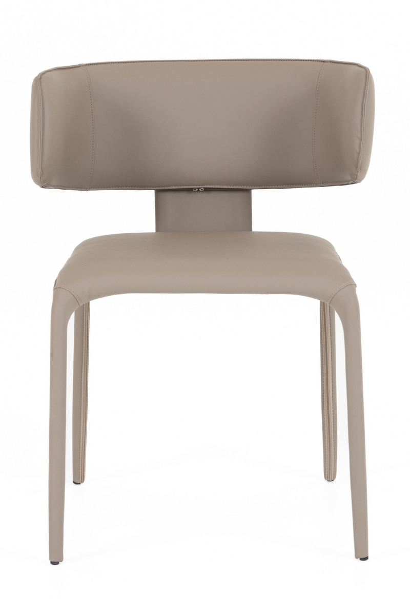 Contoured-Back Vegan Leather Dining Chair | OROA Modern Odessa | Oroatrade.com