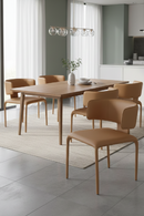 Contoured-Back Vegan Leather Dining Chair | OROA Modern Odessa | Oroatrade.com