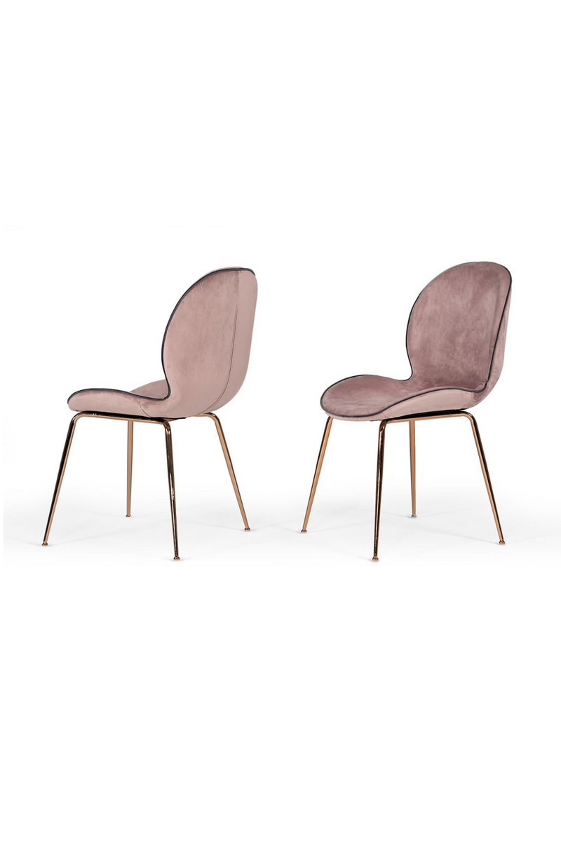 Pink Velvet Dining Chairs (2) | OROA Modern Wendy | Oroatrade.com